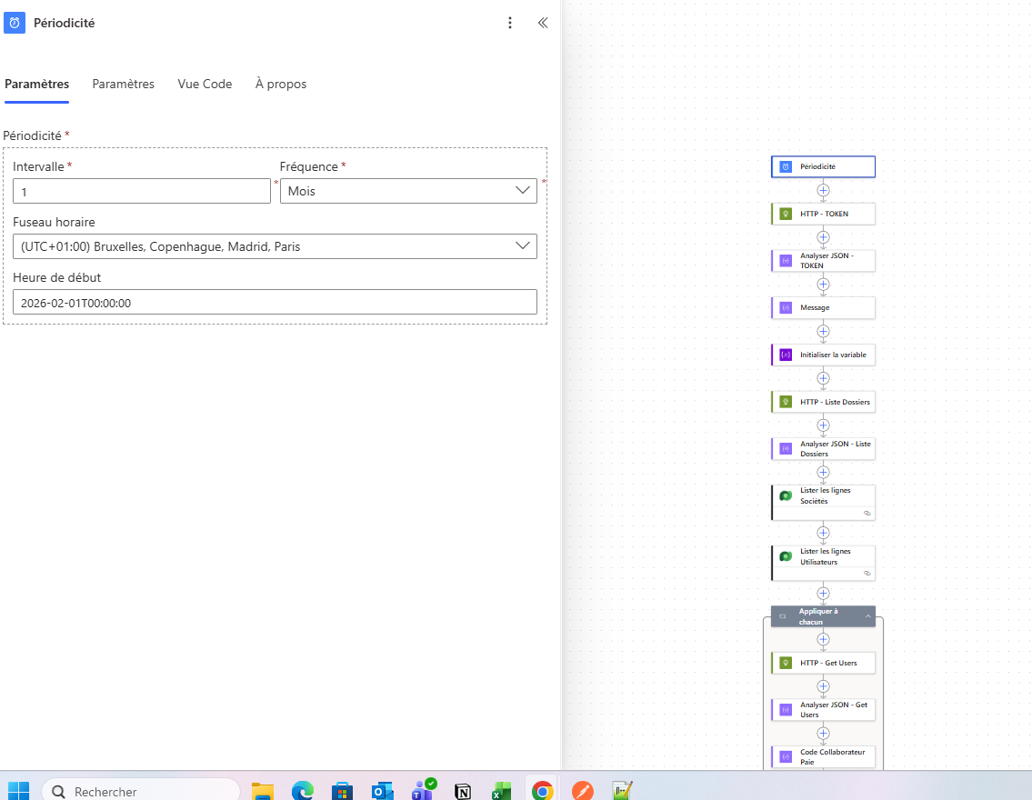 Configuration Périodicité