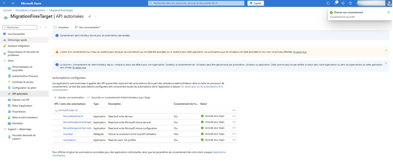 Script PowerShell Migration