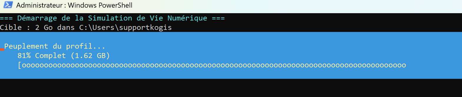 Simulation du profil source avant migration